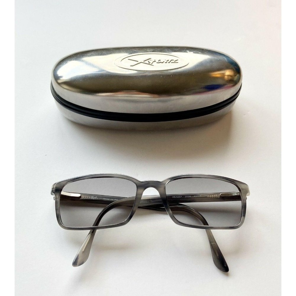 Ray Ban Rb5037 Grey Tortoise Rectangular Sunglasse - image 1